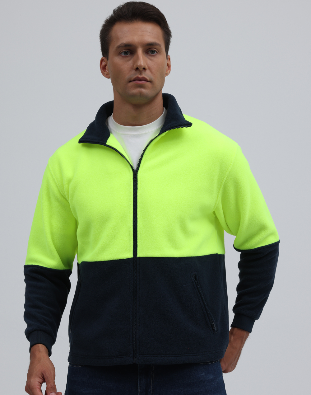 SW84 HI-VIS POLAR FLEECE ZIP JACKET