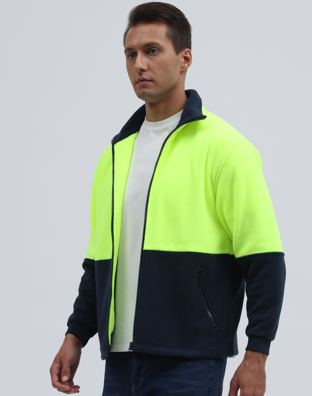 SW84 HI-VIS POLAR FLEECE ZIP JACKET