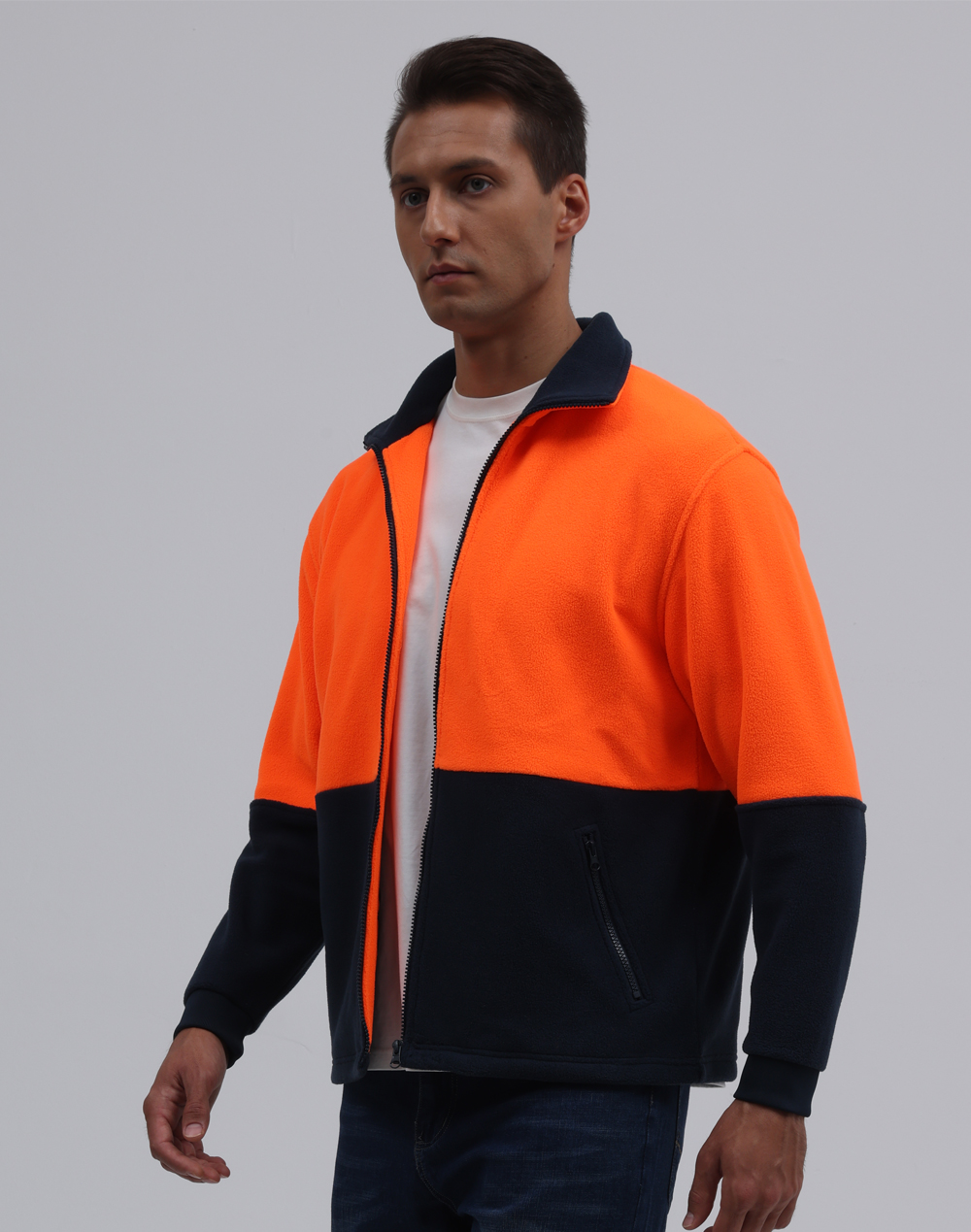 SW84 HI-VIS POLAR FLEECE ZIP JACKET