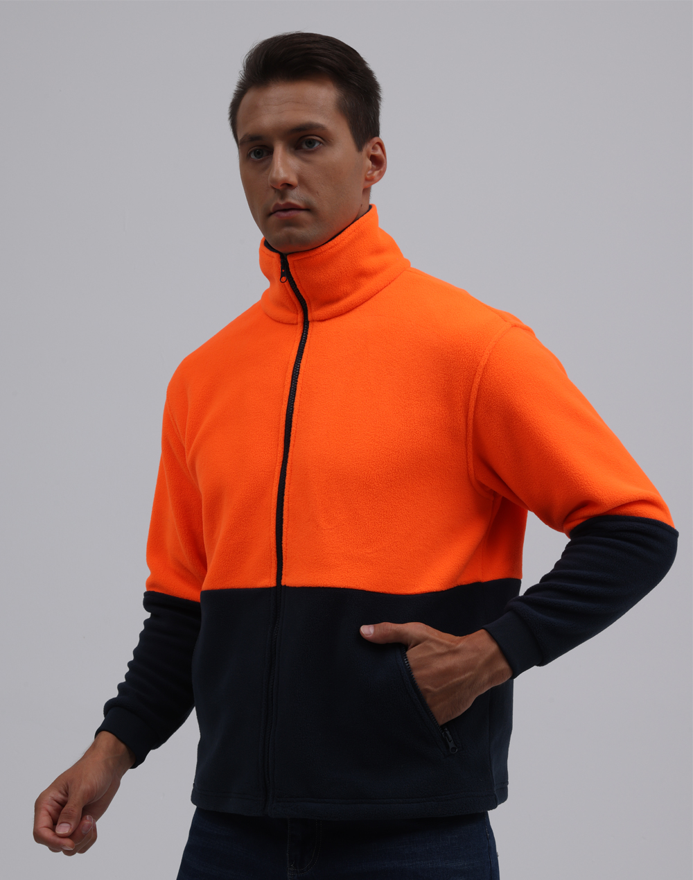 SW84 HI-VIS POLAR FLEECE ZIP JACKET